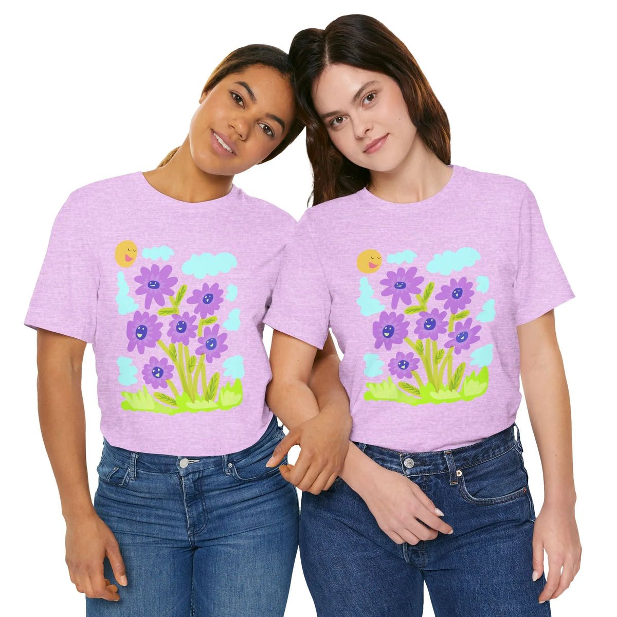 Purple Sunflower - Pop Art Unisex Tee House of Poco Loco