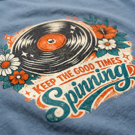 Keep the Good Time Spinning - Vintage T-Shirt House of Poco Loco