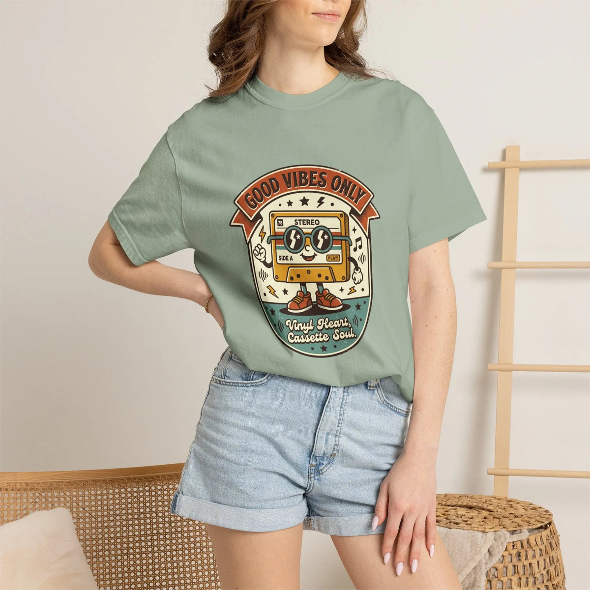Good Vibes Only Cassette -  Vintage T-Shirt House of Poco Loco