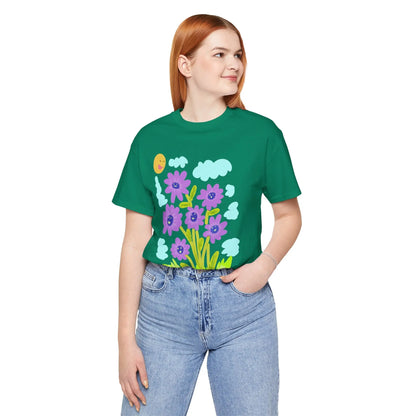 Purple Sunflower - Pop Art Unisex Tee House of Poco Loco