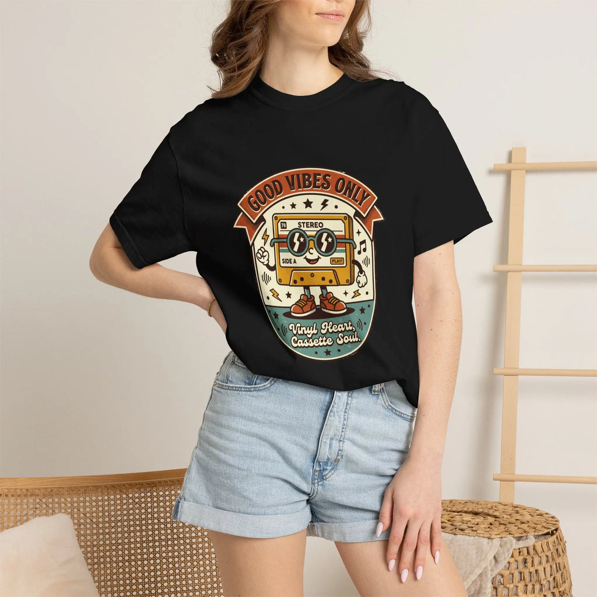 Good Vibes Only Cassette -  Vintage T-Shirt House of Poco Loco