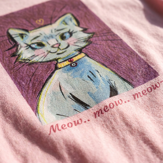 Cutest Meow Meow - Pop Art T-Shirt Unisex House of Poco Loco