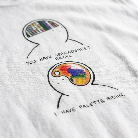 2 Parts of Brain - Pop Art T-Shirt Unisex House of Poco Loco