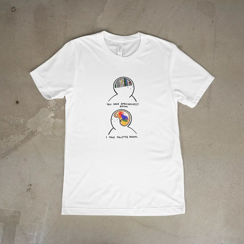 2 Parts of Brain - Pop Art T-Shirt Unisex House of Poco Loco