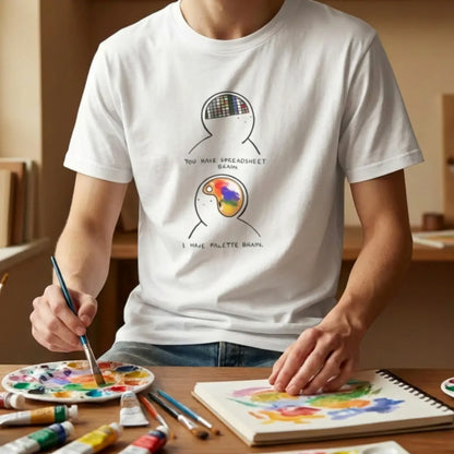 2 Parts of Brain - Pop Art T-Shirt Unisex House of Poco Loco