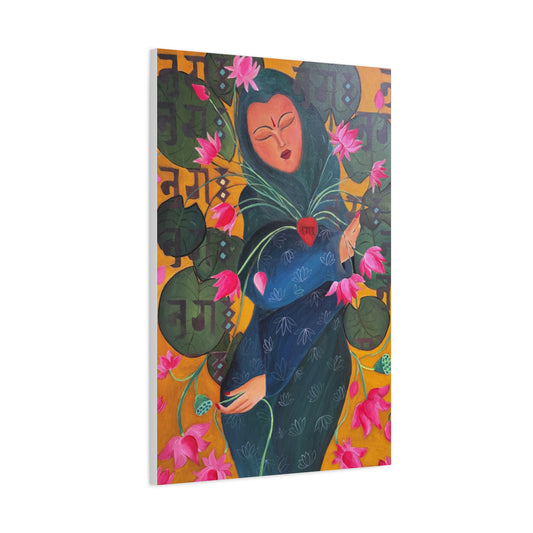 The Heart – Nhuga | Original Acrylic Painting on Canvas (24" × 36")